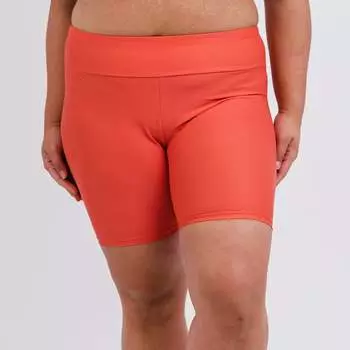 Женские шорты для плавания с высокой талией и длиной до середины бедра Calypsa, цвет coral