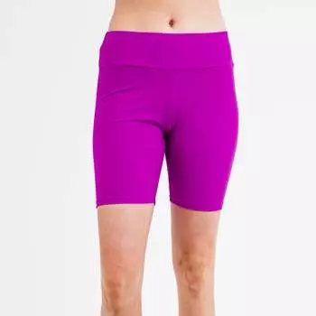 Женские шорты для плавания с высокой талией длиной до середины бедра Calypsa, цвет dark magenta