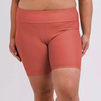 Женские шорты для плавания с высокой талией и длиной до середины бедра Calypsa, цвет rust