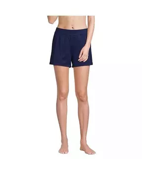 Женские шорты для плавания, устойчивые к хлору, разглаживающие шорты длиной 3 дюйма Lands' End, синий