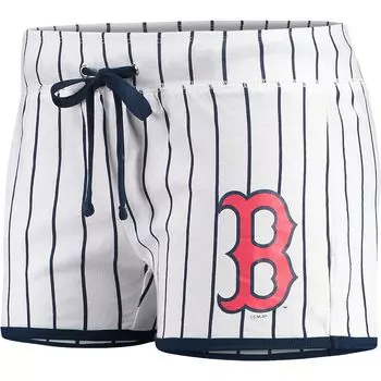 Женские шорты для сна Concepts Sport белого/темно-синего цвета Boston Red Sox Vigor