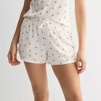 Женские шорты для сна с пуантами Sonoma Goods For Life, цвет ivory floral