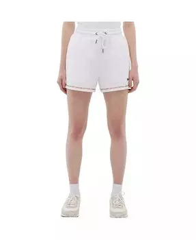 Женские шорты из френч терри с разноцветной строчкой Bench DNA, белый