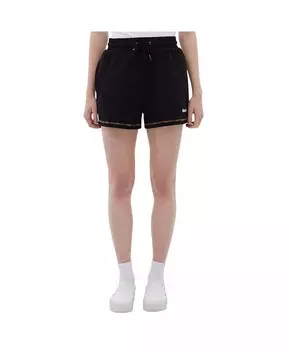 Женские шорты из френча терри с разноцветной строчкой Bench DNA, черный