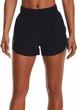 Женские шорты из гибкой ткани Under Armour шириной 3 дюйма, черный