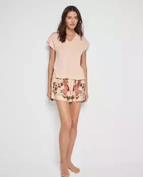 Женские шорты из ткани с императорским принтом Gisela, коралловый