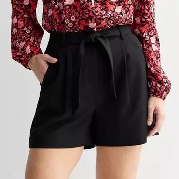 Женские шорты из твила с поясом Draper James, черный