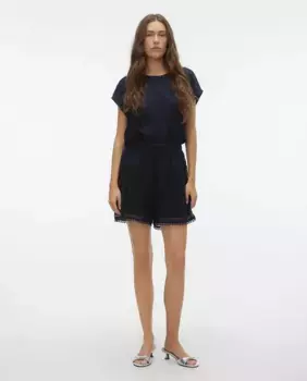 Женские шорты из выкройной ткани с подкладкой Vero Moda, тёмно-синий
