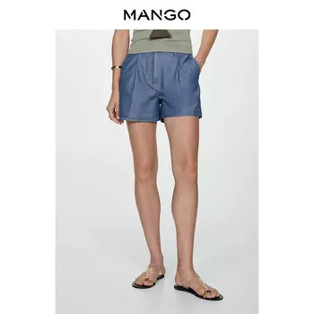 Женские шорты Mango короткие джинсовые, синий