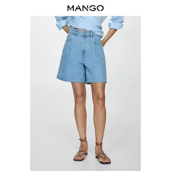 Женские шорты Mango с высокой талией, синий