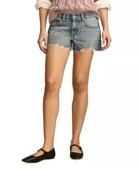 Женские шорты Mid Rise с рваным краем для фестиваля Lucky Brand, синий