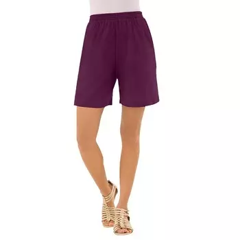 Женские шорты мягкого трикотажа больших размеров Roaman's, цвет Dark Berry