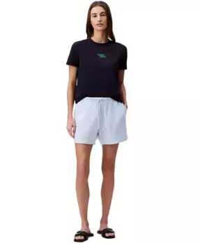 Женские шорты на резинке из двойного муслина Calvin Klein Jeans, синий