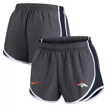 Женские шорты Nike Charcoal Denver Broncos Logo Performance Tempo Nike