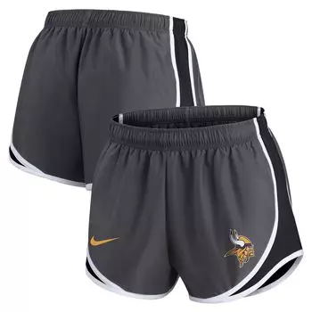 Женские шорты Nike Charcoal Minnesota Vikings Logo Performance Tempo Nike