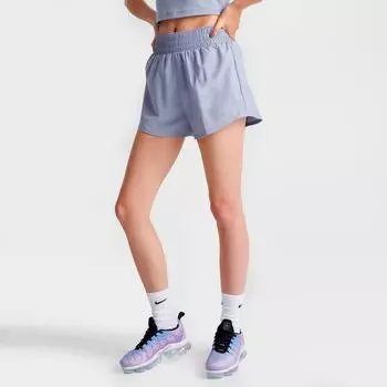Женские шорты Nike One Dri-FIT шириной 3 дюйма, синий