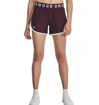 Женские шорты Play Up 5" темно-бордового/белого цвета Under Armour