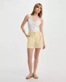 Женские шорты прямого кроя с карманами Morgan, желтый