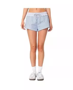 Женские шорты Riva в контрастную полоску Edikted, синий