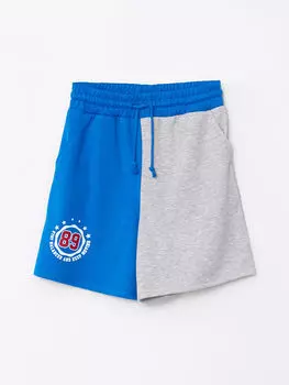 Женские шорты с эластичной талией и удобным рисунком с принтом LCW Casual