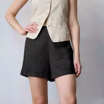 Женские шорты с боковой сборкой на резинке Lc Lauren Conrad, черный