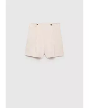 Женские шорты с драгоценными пуговицами MANGO, слоновая кость