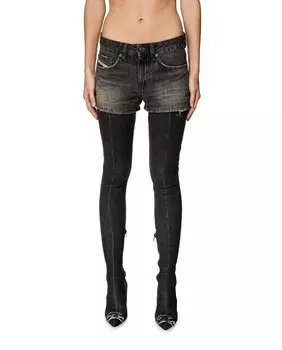 Женские шорты с карманами Diesel, черный