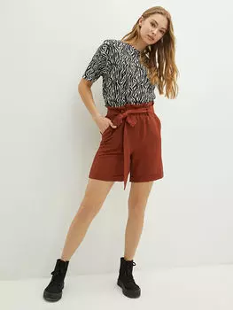 Женские шорты с карманами и эластичным поясом LCW Casual