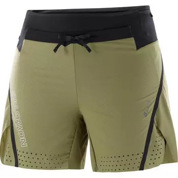 Женские шорты S-Lab Speed 2в1 Salomon, зеленый