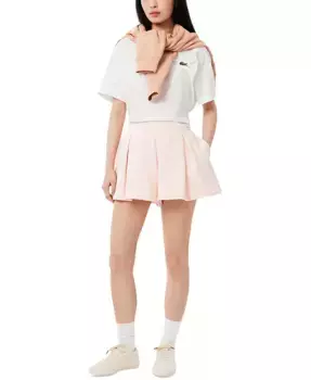 Женские шорты с логотипом LACOSTE USA, белый