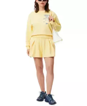 Женские шорты с логотипом LACOSTE USA, желтый