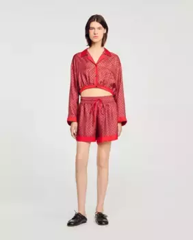 Женские шорты с платочным принтом Sandro, красный