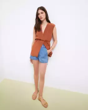 Женские шорты с плотничьими карманами Tintoretto, индиго/синий