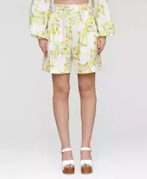 Женские шорты с принтом, плиссированные спереди, с поясом Avec Les Filles, мультиколор