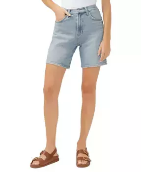 Женские шорты с высокой посадкой Long Shorts Silver Jeans Co., синий