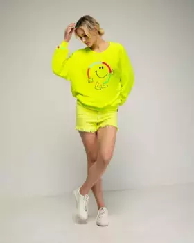 Женские шорты с высокой талией флуоресцентного цвета Tantra, желтый