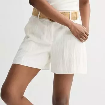 Женские шорты с высокой талией и поясом спереди Nine West, цвет white knight