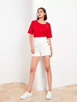 Женские шорты с застежкой-молнией и аппликацией Southblue