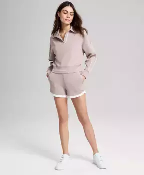 Женские шорты Scuba Contrast-Hem на резинке And Now This, коричневый/бежевый