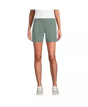 Женские шорты со средней посадкой и морской звездой (7 дюймов) Lands' End, зеленый