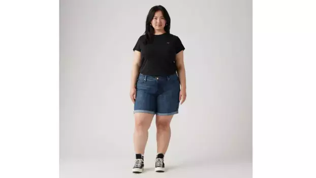 Женские шорты средней длины (большие размеры) Levi's, коричневый