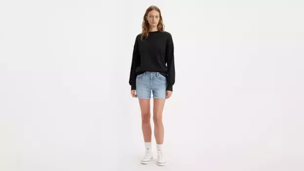 Женские шорты средней длины Levi's, цвет Polar Seas - Light Wash