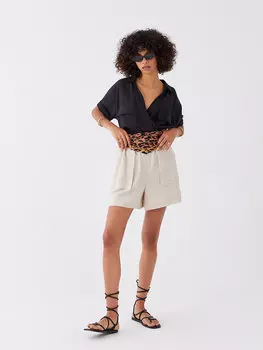 Женские шорты стандартного кроя с эластичной резинкой на талии и простыми карманами Natuvera
