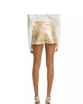 Женские шорты Tom Ford с покрытием из денима в золотом цвете