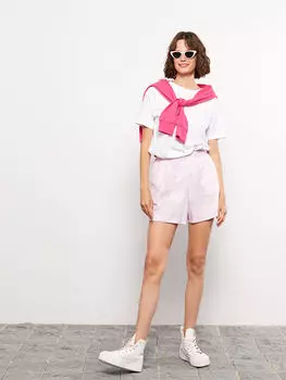 Женские шорты удобного кроя с эластичной резинкой на талии LCW Casual