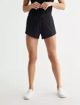 Женские шорты в рубчик Lucky Brand Cloud из джерси, черный