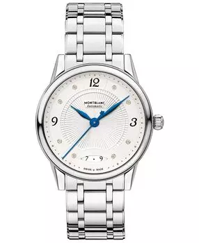 Женские швейцарские автоматические часы Bohme с браслетом из нержавеющей стали, 34 мм Montblanc