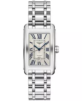 Женские швейцарские автоматические часы DolceVita с браслетом из нержавеющей стали 27,7x43,8 мм Longines