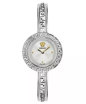 Женские швейцарские часы-браслет из нержавеющей стали, комплект 28 мм Versace, серебро
