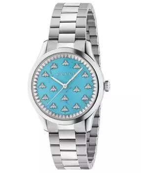 Женские швейцарские часы G-Timeless Multibee с браслетом из нержавеющей стали, 32 мм Gucci